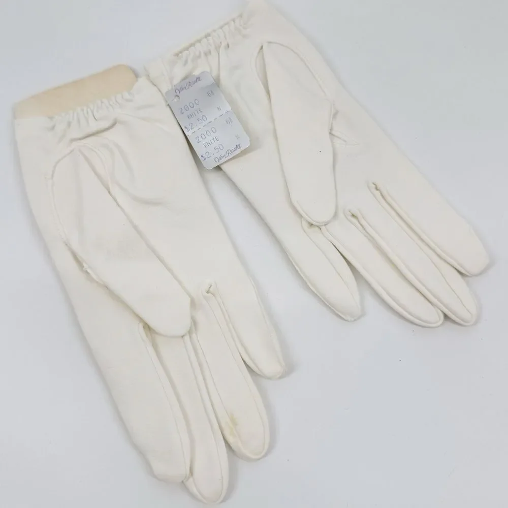 Van Raalte‎ Vintage Wrist Length Gloves White Size 6.5 Dead-stock NWT